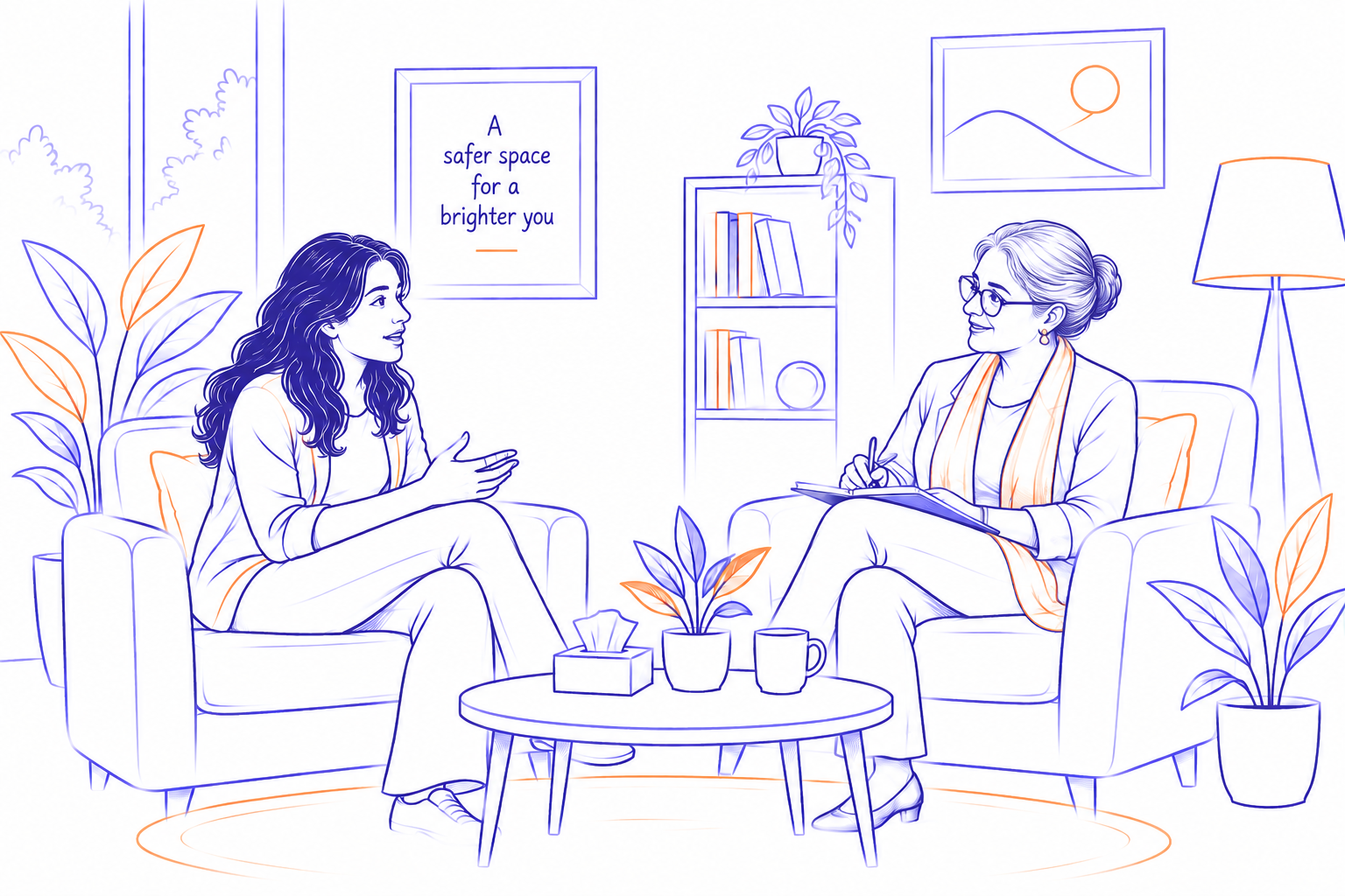 Counselling session with a psychologist